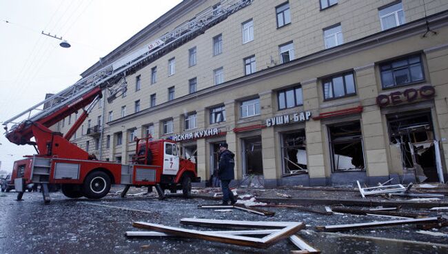 Взрыв газового баллона в ресторане Харбин в Санкт-Петербурге