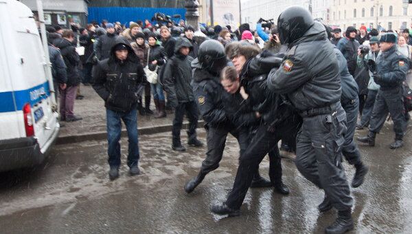 Митинг и задержания. Петербург