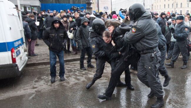 Акция и задержания. Петербург