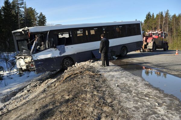 Авария на трассе Скандинавия в Ленинградской области