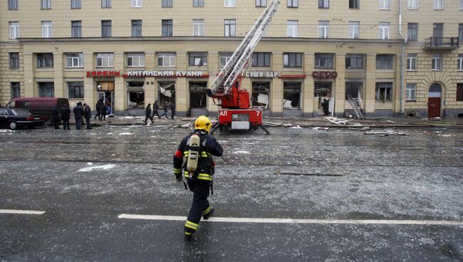 Взрыв газового баллона в ресторане Харбин в Санкт-Петербурге