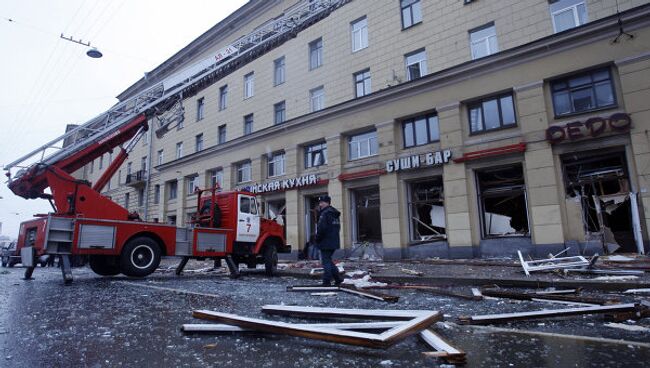 Взрыв газового баллона в ресторане Харбин в Санкт-Петербурге