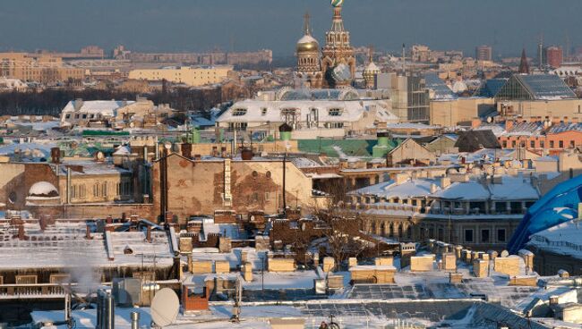 Вид на центр Санкт-Петербурга. Архив