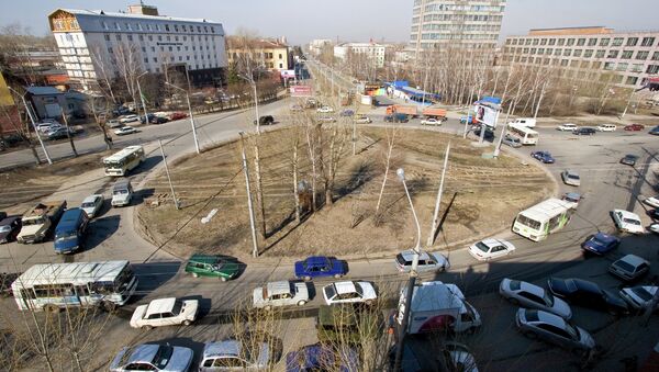 Транспортное кольцо на проспекте Комсомольский в Томске