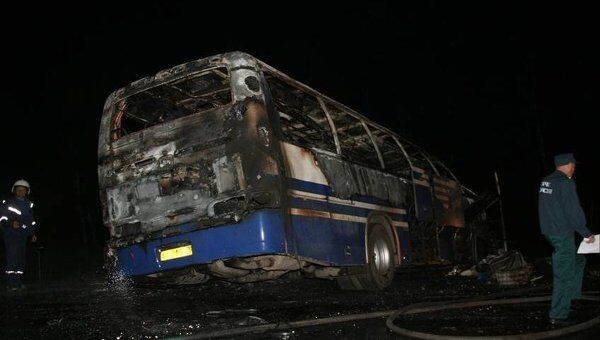 Столкновение рейсового автобуса и КамАЗа под Новосибирском