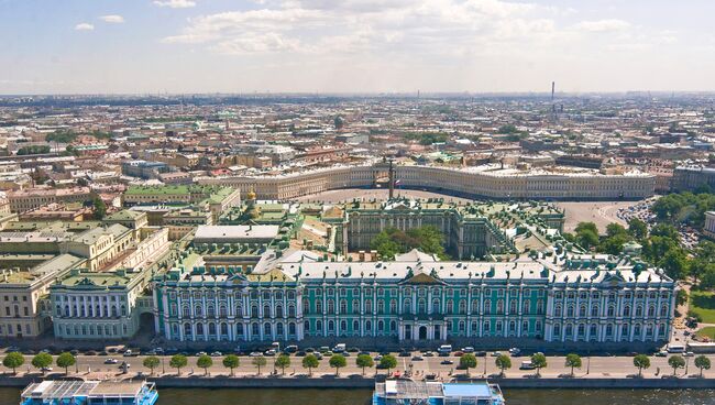 Вид Петербурга с верхней точки, архивное фото