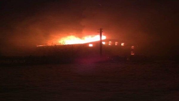 Пожар в жилом доме в Сергиево-Посадском районе Подмосковья