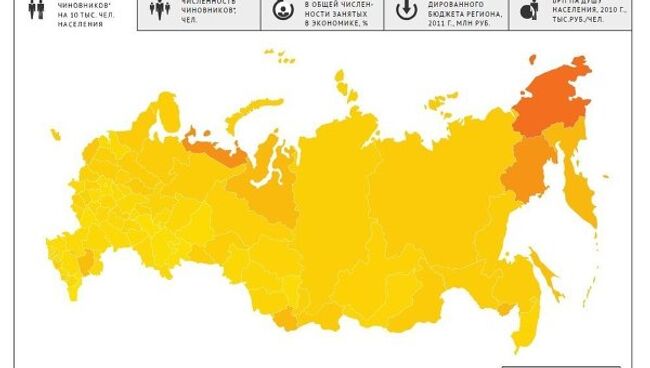 Самые бюрократизированные регионы России