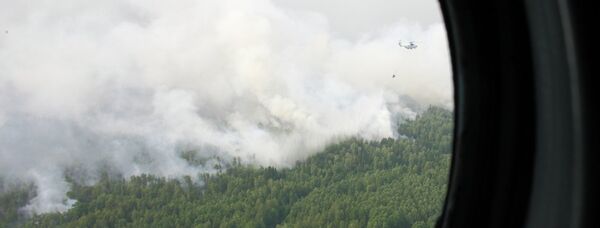Тушение пожаров в Томской области