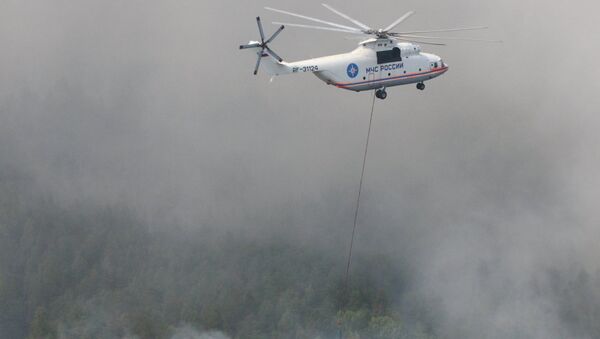 Тушение пожаров в Томской области