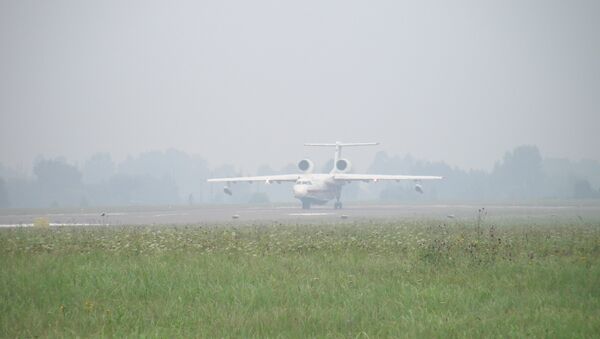 Самолет в смоге в томском аэропорту