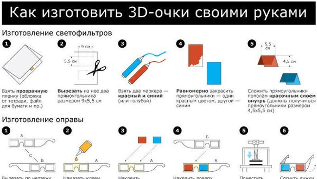 Как изготовить 3D очки своими руками