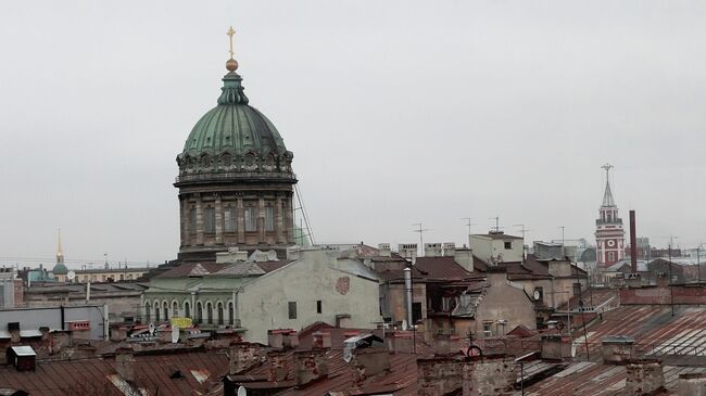 Вид на Казанский кафедральный собор. Архивное фото