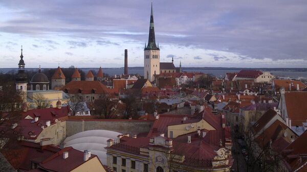 Вид на Старый город Таллина. Архив