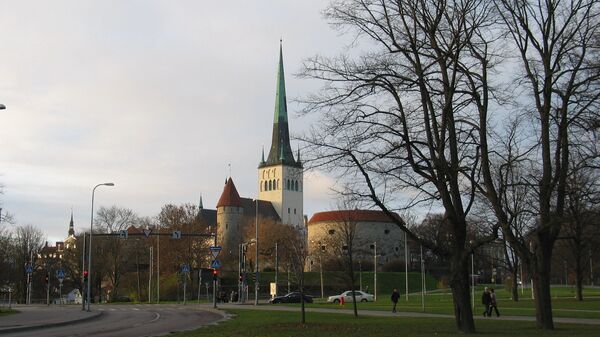 Вид на собор Олевисте в Таллине. Архивное фото