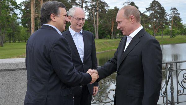 Президент РФ В.Путин и лидеры Евросоюза встретились в Стрельне