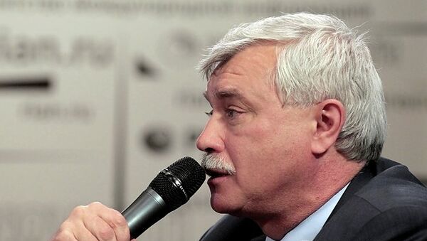 Георгий Полтавченко на презентации сайта РИА Новости Санкт-Петербург.
