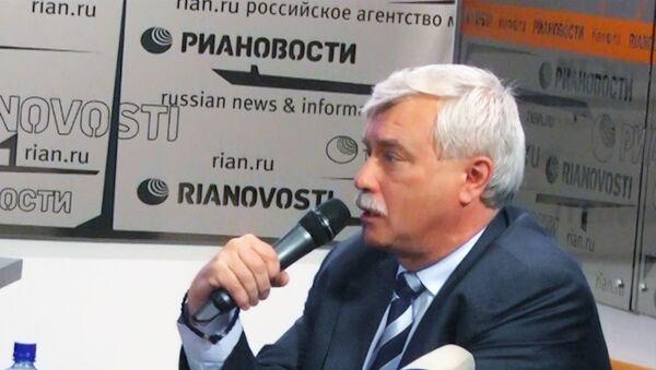 Полтавченко поделился новостью дня на открытии проекта РИА Новости