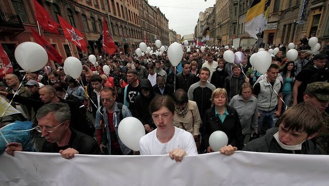 Шествие оппозиции в Санкт-Петербурге. Архив