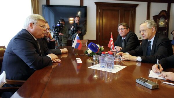 Посол Дании в РФ на встрече с губернатором Томской области Сергеем Жвачкиным