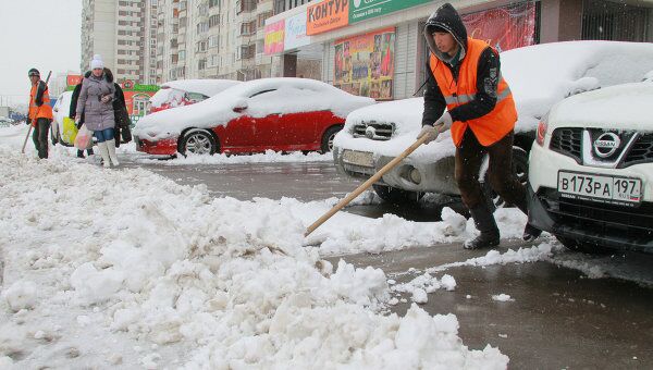 Апрельский снегопад в Москве