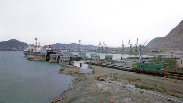 Порт на Каспийском море. Архивное фото