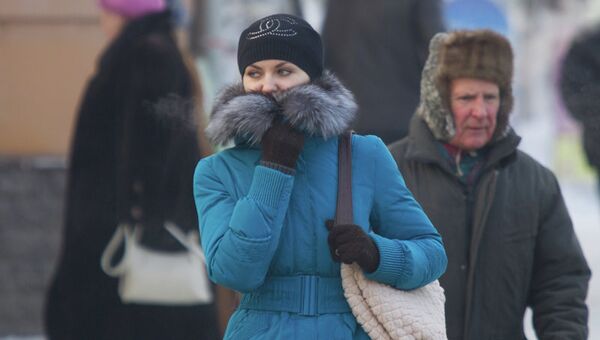 Аномально холодная погода на улицах города Томска