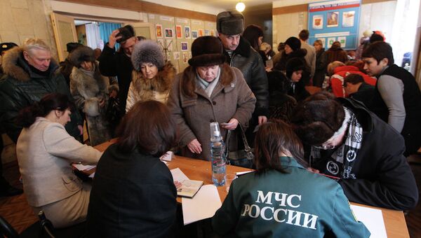 Регистрация жильцов дома, пострадавшего от взрыва газа в Томске