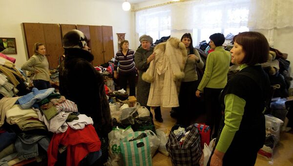 Сбор вещей для пострадавших в доме на Сибирской