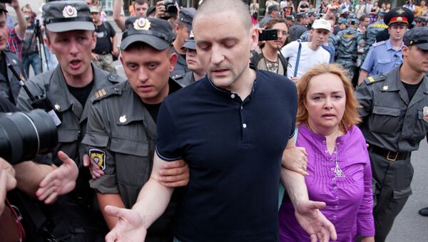 Задержание Сергея Удальцова в Санкт-Петебурге 8 июля