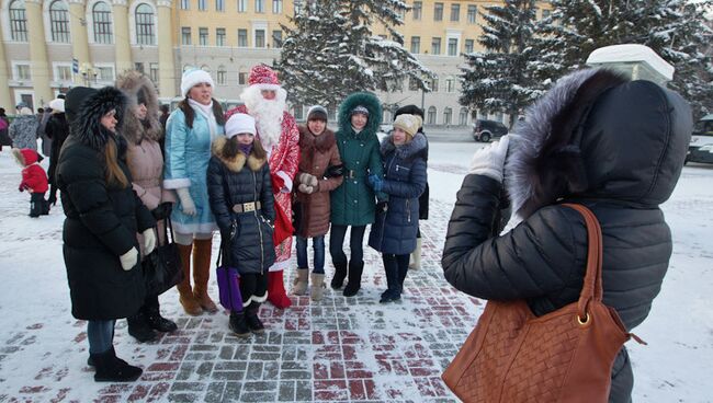 Парад Дедов Морозов в Томске, декабрь 2012 года