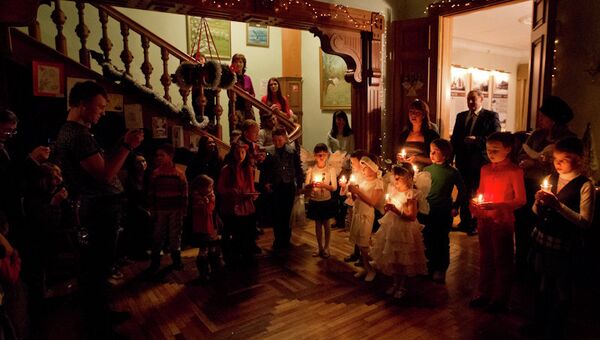 Празднование католического Рождества в Российско-немецком доме, Томск