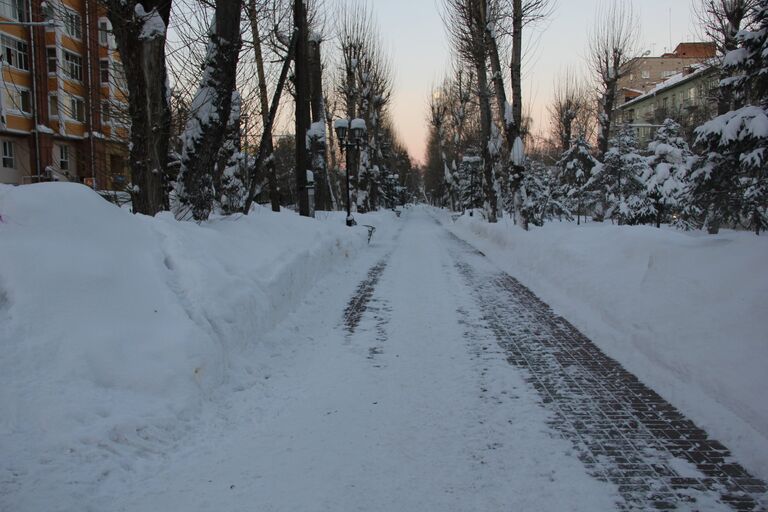 Первое утро нового года в Томске.