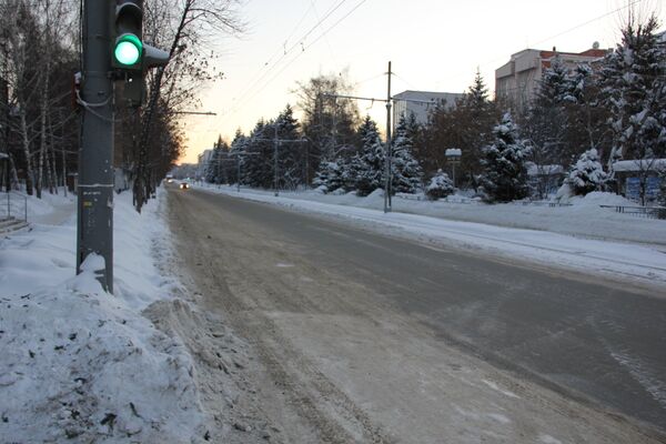 Первое утро нового года в Томске.
