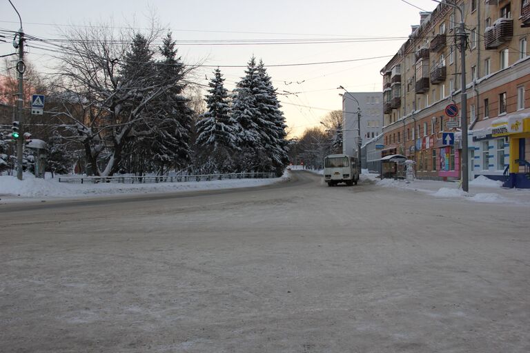 Первое утро нового года в Томске.