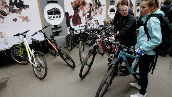 Открытие велопарковки во дворе галереи Лофт Проект ЭТАЖИ