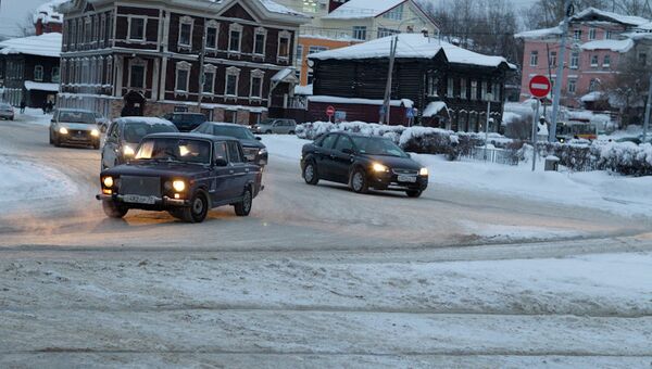 Последствия снегопада в Томске 