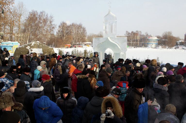 Крещенские купания на Белом озере