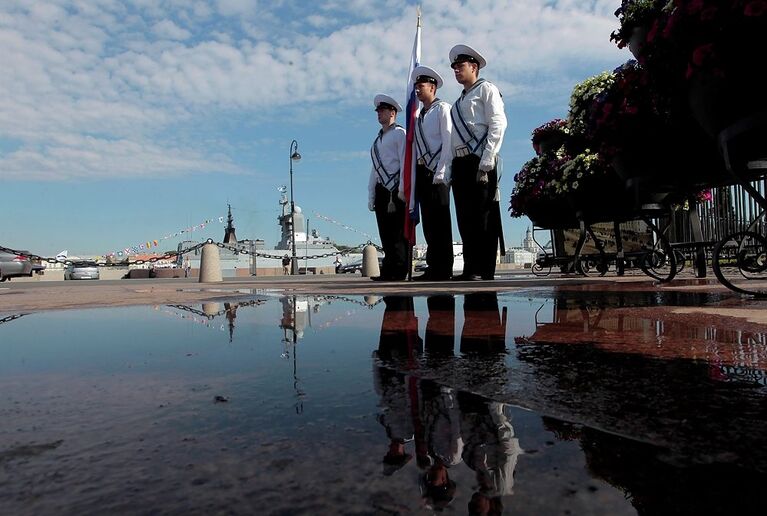 Репетиция парада ко Дню ВМФ