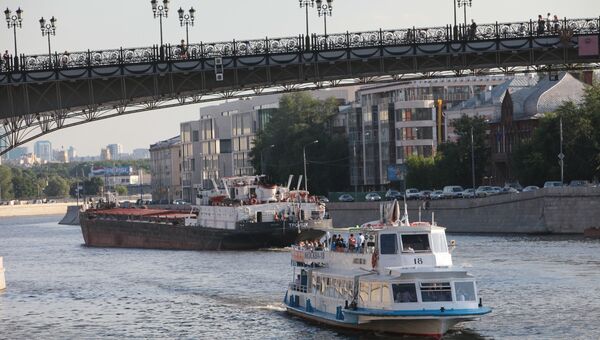 Теплоходы на Москве-реке, архивное фото