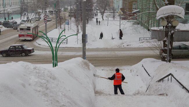 Уборка снега в Томске