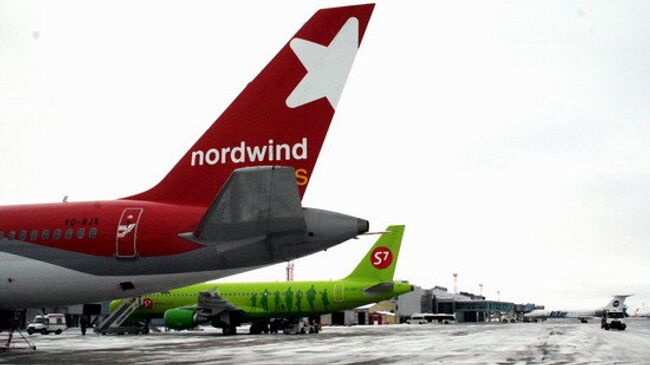 Самолет авиакомпании NordWind Airlines («Северный ветер»)