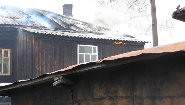 Пожар в деревянном доме