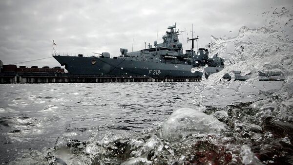Фрегат Военно-морских сил Германии Мекленбург совершил деловой заход в Санкт-Петербург