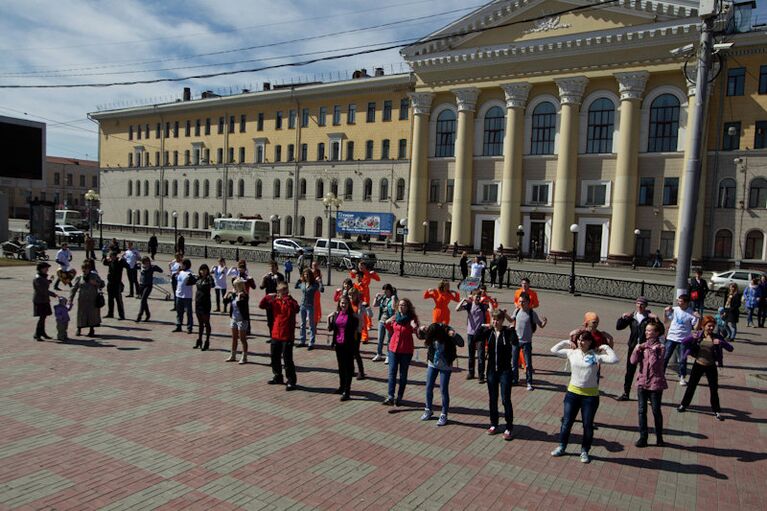 Томичи в субботу вышли на утреннюю зарядку