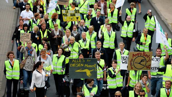 Забастовка сотрудников авиакомпании Lufthansa. Архивное фото