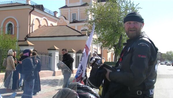 Многодетные байкеры приехали в Томск в поддержку отцовства