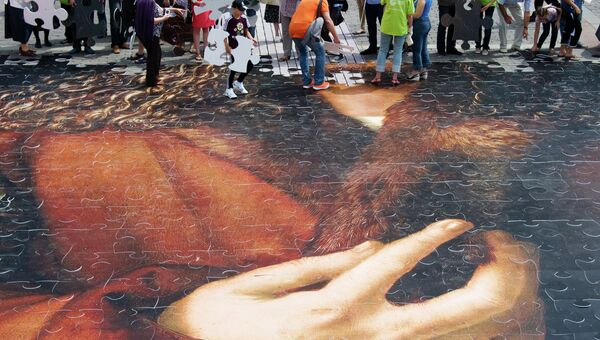 Пазл картины Автопортрета Дюрера на Манежной площади