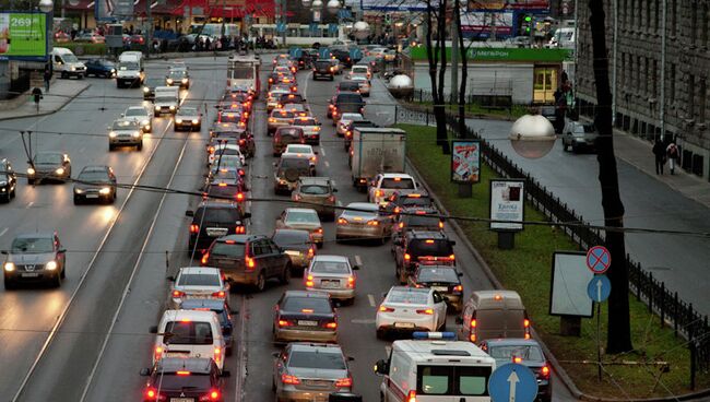 Движение транспорта в Петербурге 