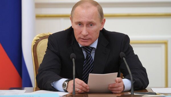 Премьер-министр РФ В.Путин провел заседание правительственной комиссии